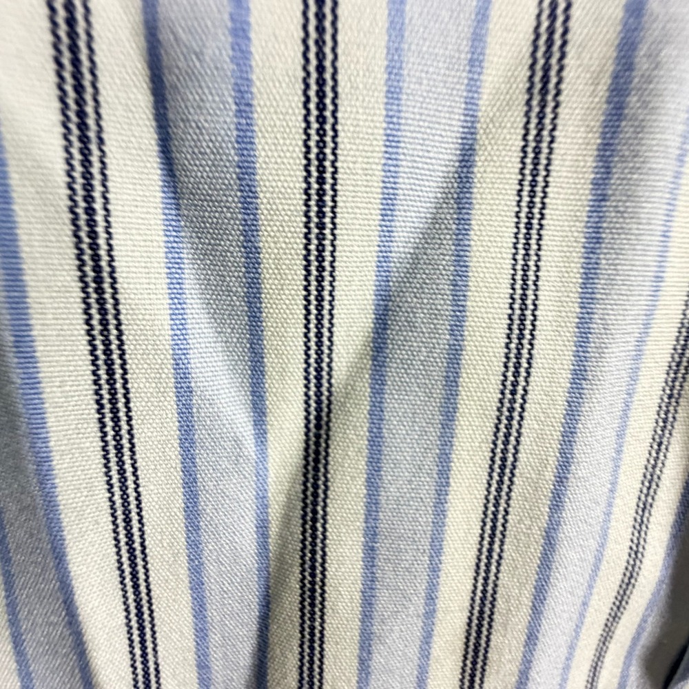 Polo Ralph Lauren Dress Shirt Men's 17 35 Blue White Striped Philip 100s - Picture 3 of 9